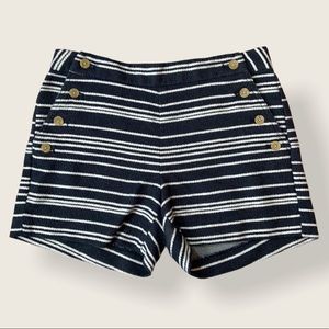 Banana Republic Women’s Navy & White Nautical Sailor Striped Shorts XS